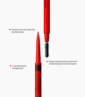 MAKE Beauty Nano Brow built-in brush used to blend brow edges