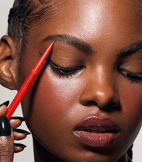 MAKE Beauty Nano Brow pencil built-in brush blends for seamless finish