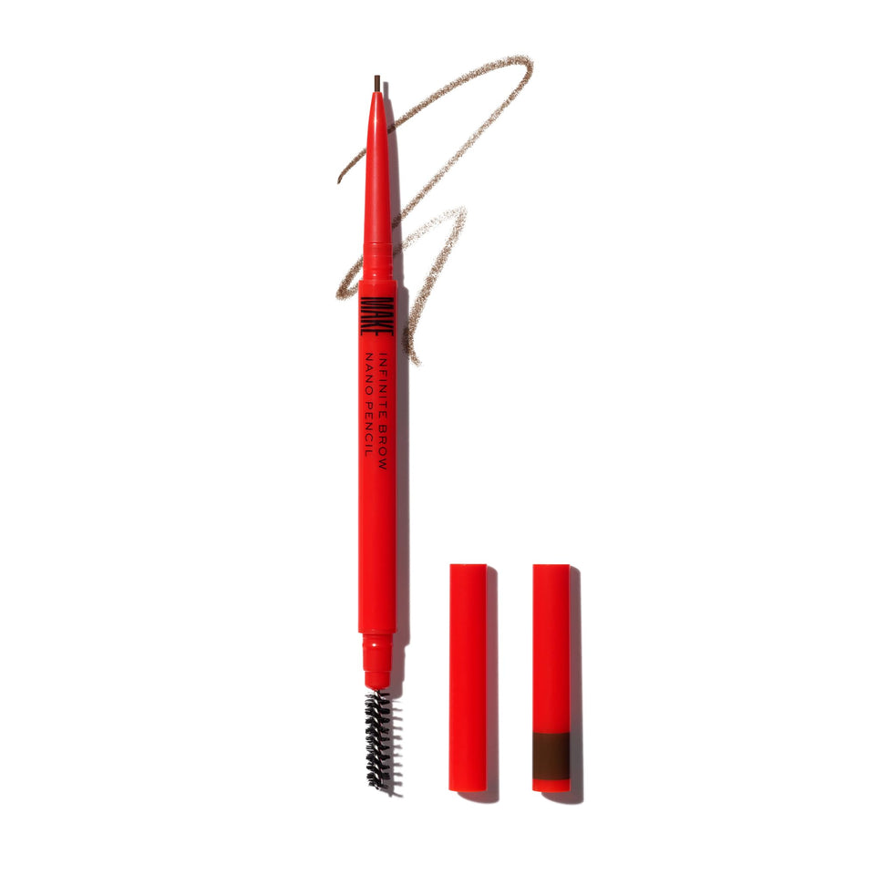 MAKE Beauty Nano Brow precision-tip creates natural hair-like brows with precise strokes.