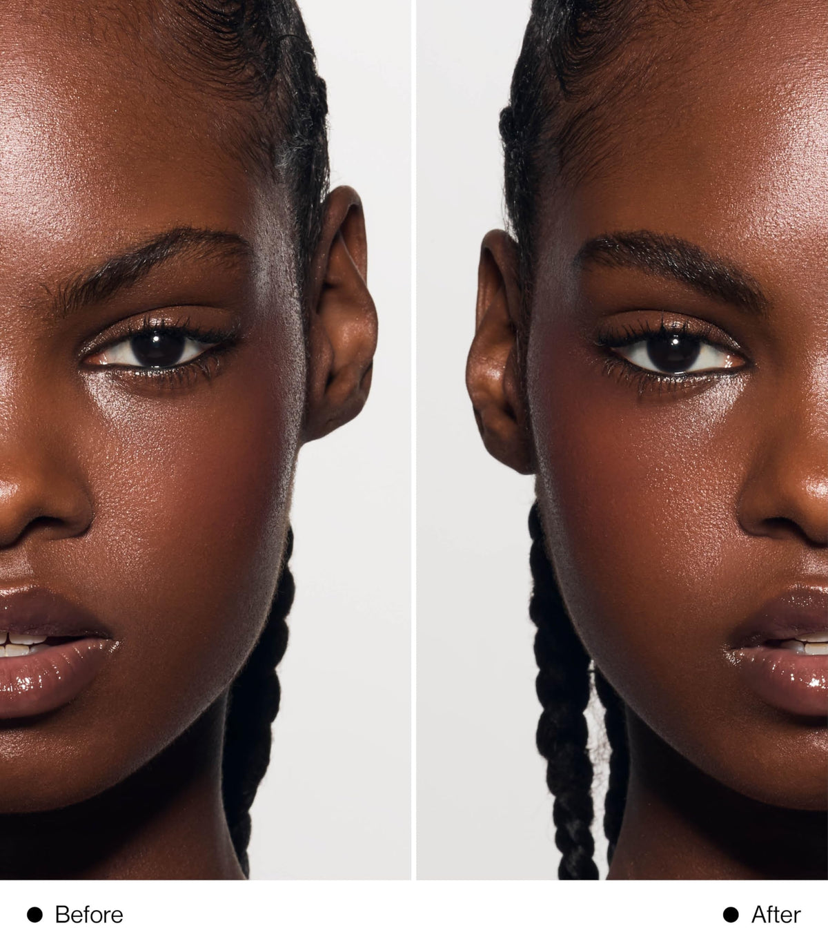 MAKE Beauty Nano Brow soft black swatch shows rich color payoff
