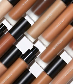 MAKE Beauty Skin Tint on model skin delivers radiant, even tone with a soft glow