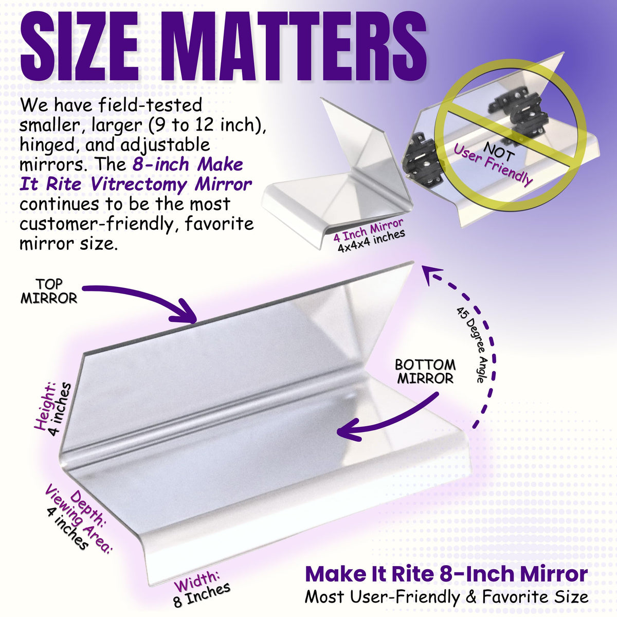 Make It Rite Mirror supports watching TV in a face-down position