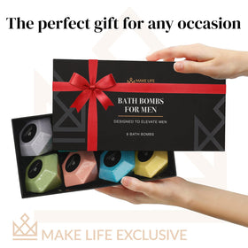 make life exclusive diamond-shape bath bombs provide long-lasting fizz and mood-lifting aroma.