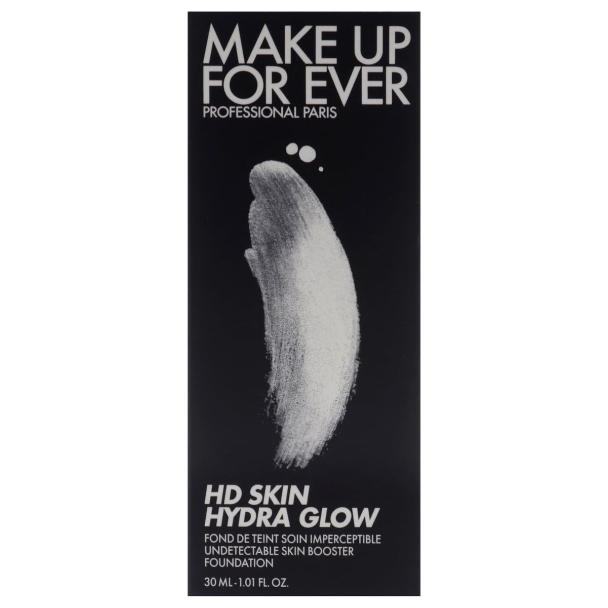 Make Up For Ever HD Skin Hydra Glow close-up texture highlights dewy skin.