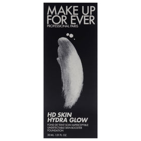 Make Up For Ever HD Skin Hydra Glow close-up texture highlights dewy skin.