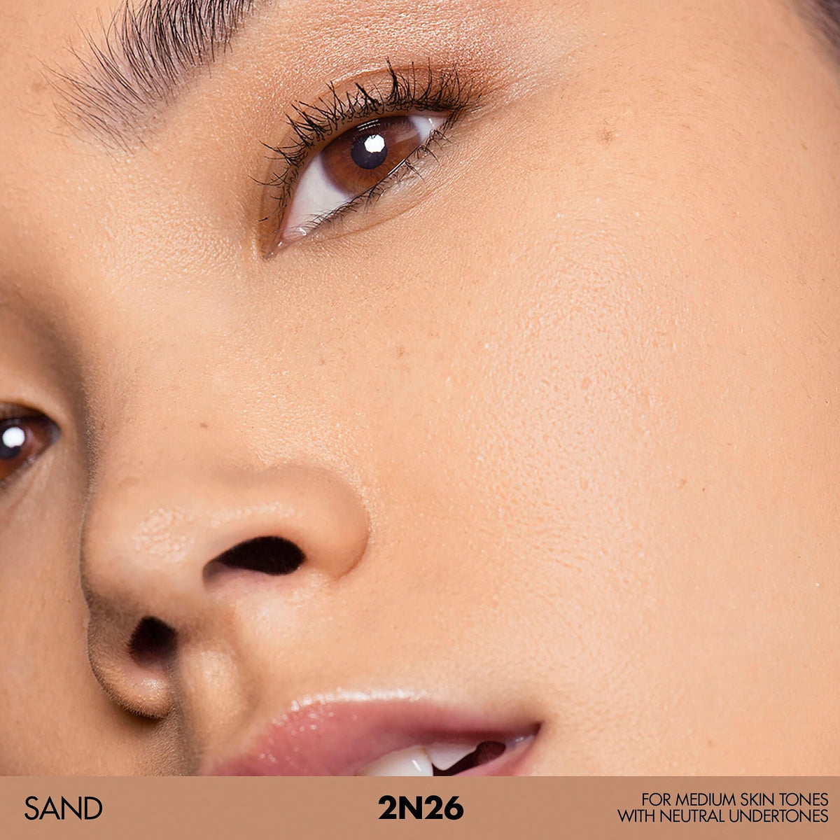 Make Up For Ever HD Skin Undetectable Longwear Foundation 2N26 applied on cheek for even tone