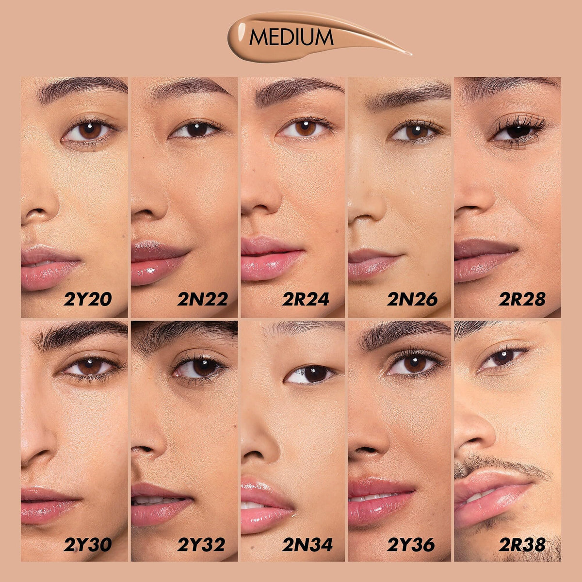 Make Up For Ever HD Skin Undetectable Longwear Foundation 2N26 closeup reveals natural matte finish