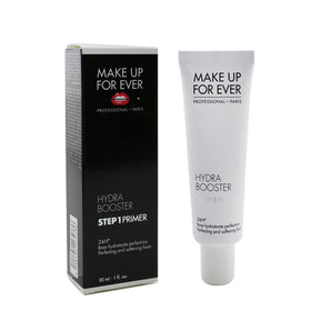 Make Up For Ever Hydra Booster Step 1 primer texture close-up suggests a silky, prep-ready skin.