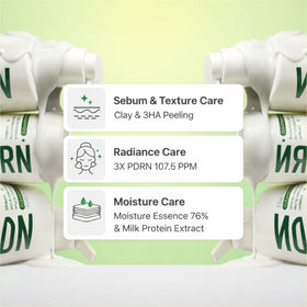 MAKEP:REM PDRN Pore Clay Cleansing Milk mineral clay detail highlights pore-refining cleansing properties