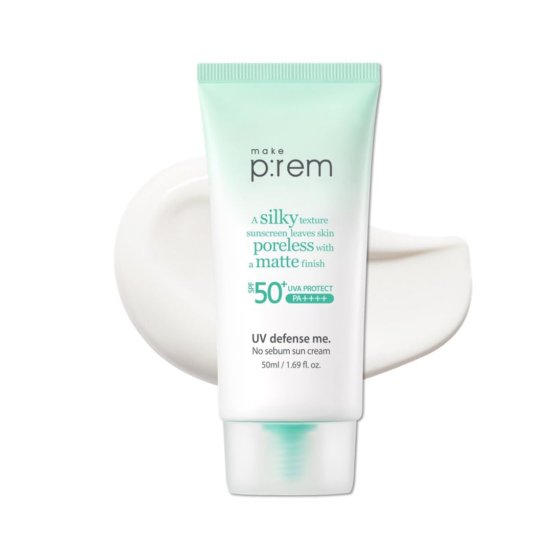 MakeP:REM UV Defence me No Sebum sunscreen bottle pour for easy application