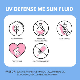 Packaging label of MAKEP:REM Defense Me sunscreen 150 ml