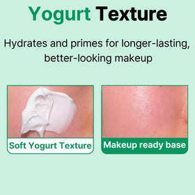 MakeP:REM Safe Me Relief Moisture Cream being applied on cheek for hydration without heaviness.