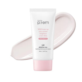 MAKEP:REM UV Defense Me tone-up bottle with natural finish and sun protection