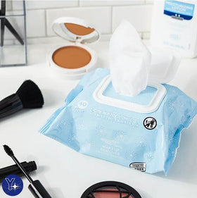 Equate Beauty makeup wipes close-up showing soft fibers ideal for gentle cleansing.