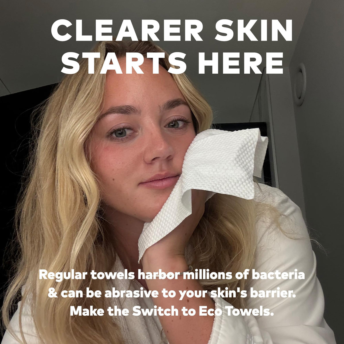 MakeUp Eraser Cloud Clean drying your face after cleansing.