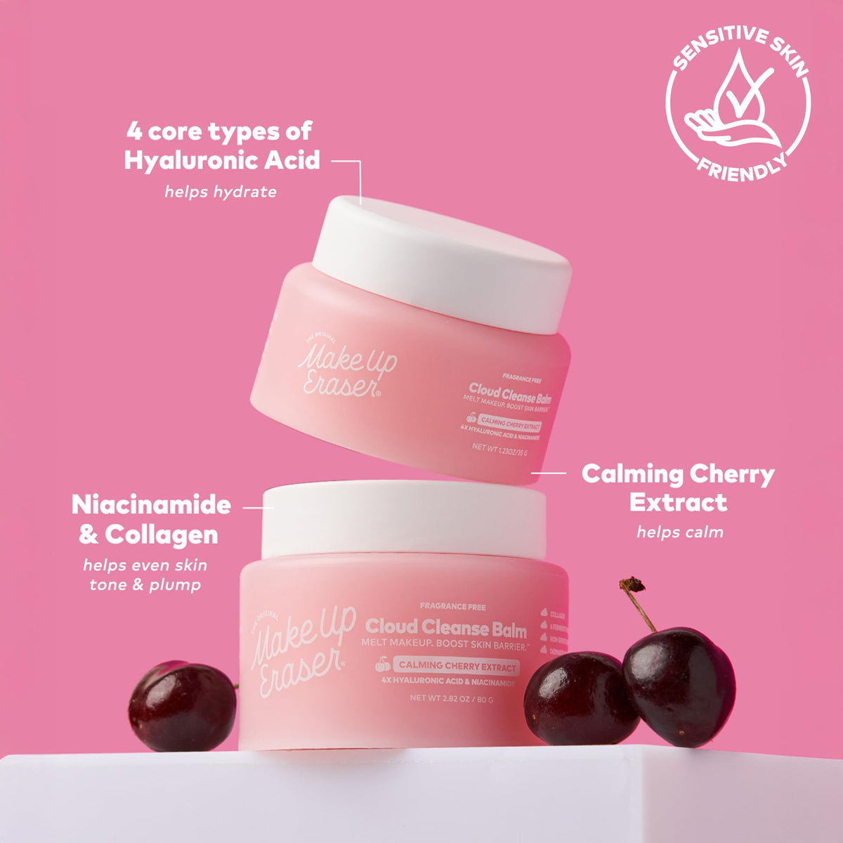 MakeUp Eraser Cloud Cleanse Balm texture melts away waterproof makeup smoothly.