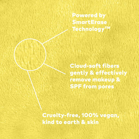 MakeUp Eraser dual-sided design supports makeup removal and exfoliation.