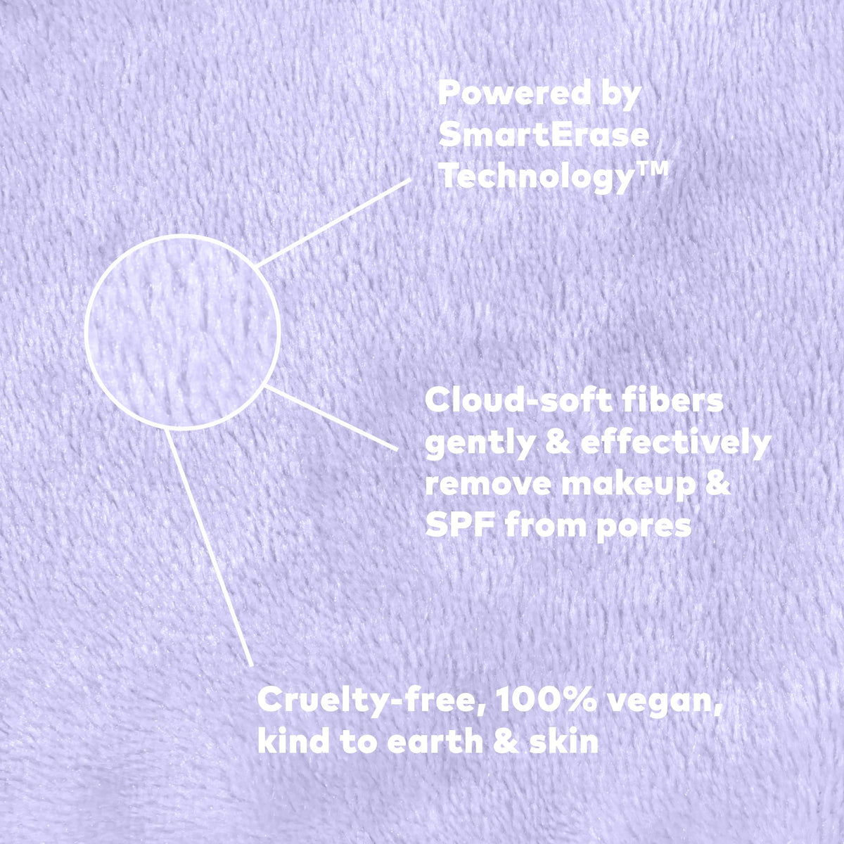 MakeUp Eraser Original exfoliation-side closeup illustrates gentle exfoliation