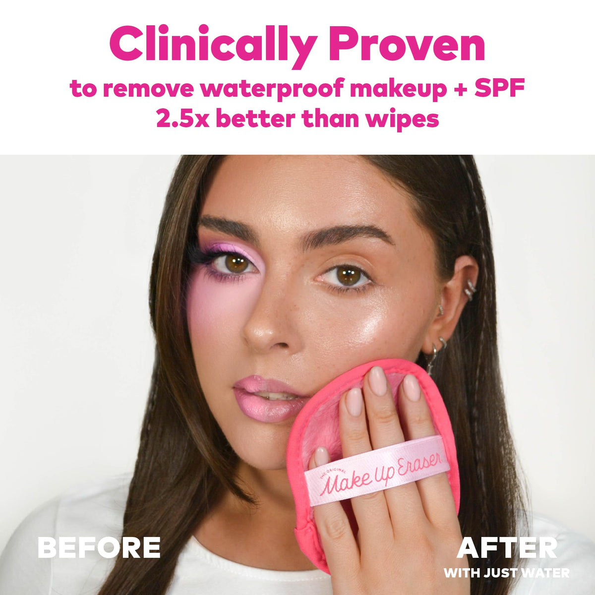 MakeUp Eraser Original fiber-detail closeup shows millions of fibers for deep cleansing