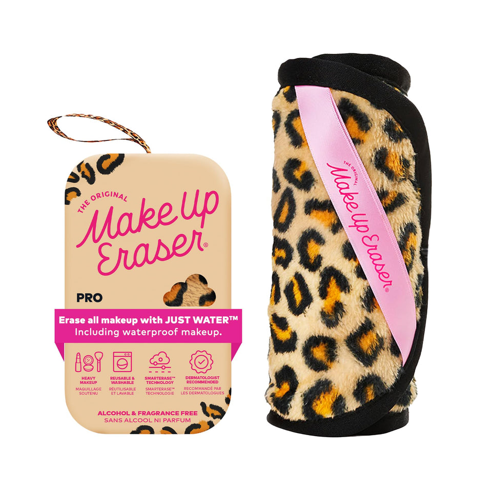 MakeUp Eraser Pro Leopard 1ct product shot; reusable makeup remover.