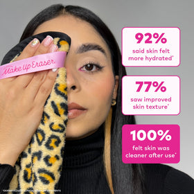 MakeUp Eraser Pro Leopard reusable and machine washable for sustainable skincare.