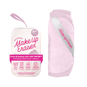 MakeUp Eraser Pro water-activated removal close-up shows makeup dissolving with water