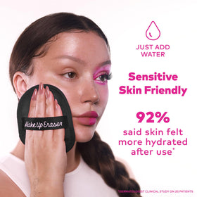 MakeUp Eraser reusable and machine washable graphic conveys long-term use.