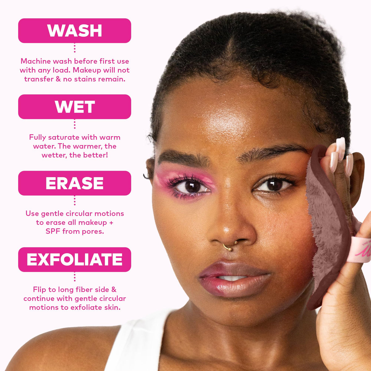 MakeUp Eraser safe for sensitive skin and versatile skincare tool