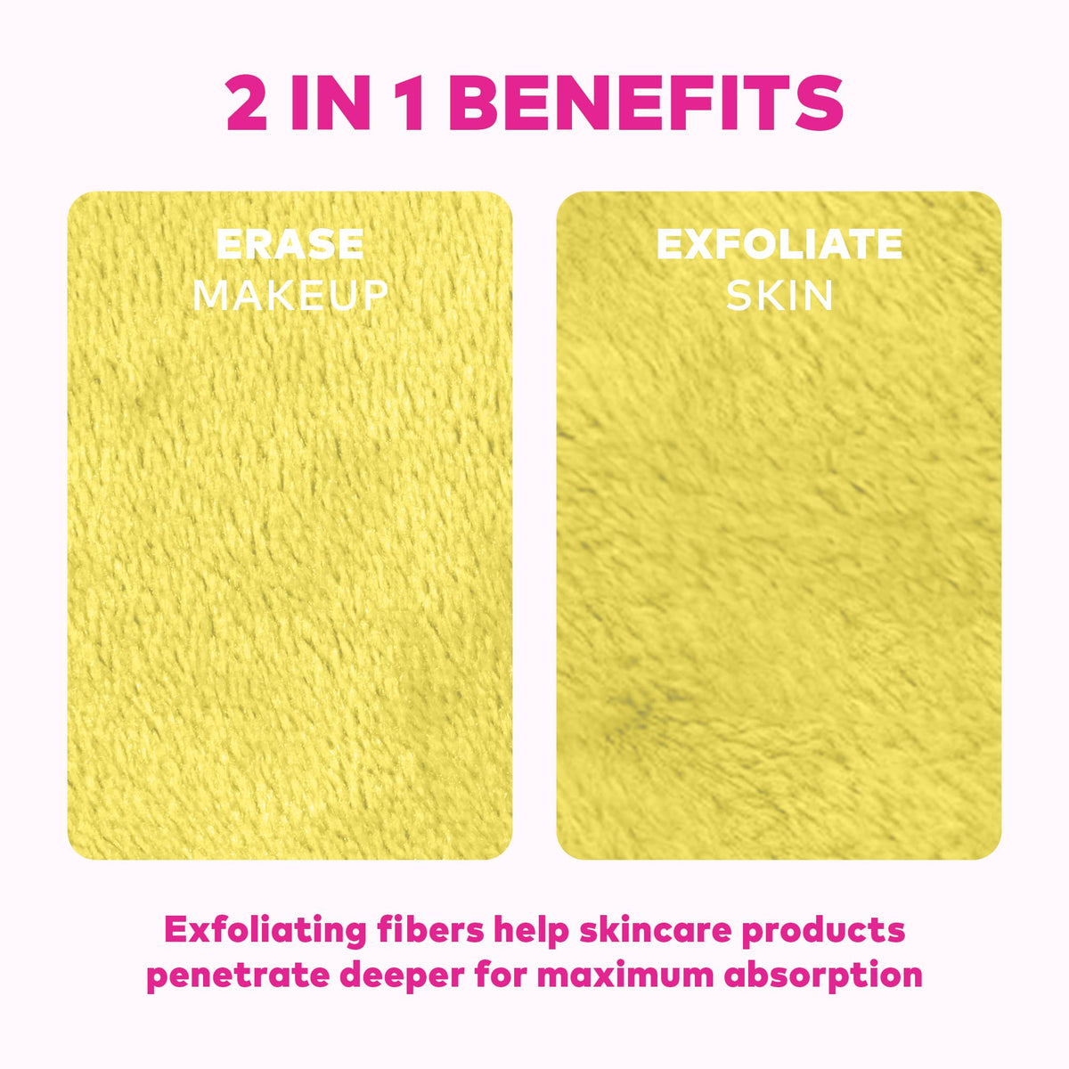 MakeUp Eraser skin-friendly materials shown for sensitive skin use.