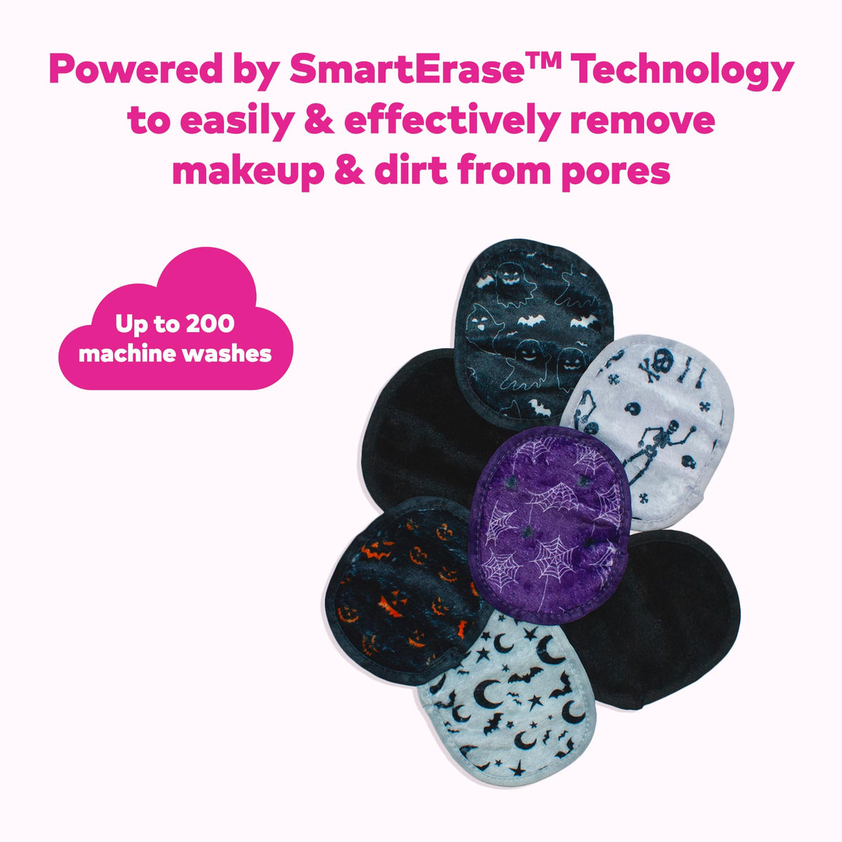 MakeUp Eraser two-in-one design closeup shows dual-side makeup removal and exfoliation.