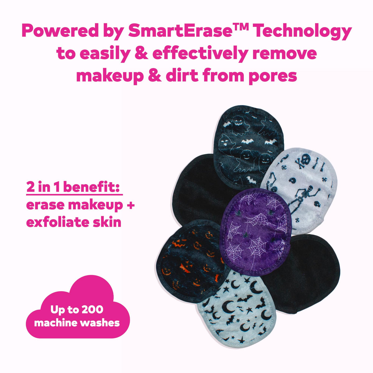 MakeUp Eraser waterproof-makeup-removal closeup demonstrates removal of waterproof mascara.