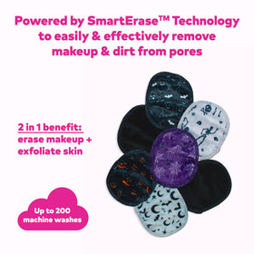 MakeUp Eraser waterproof-makeup-removal closeup demonstrates removal of waterproof mascara.