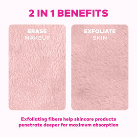 MakeUp Eraser waterproof makeup removal demo shows mascara and liner lifting.