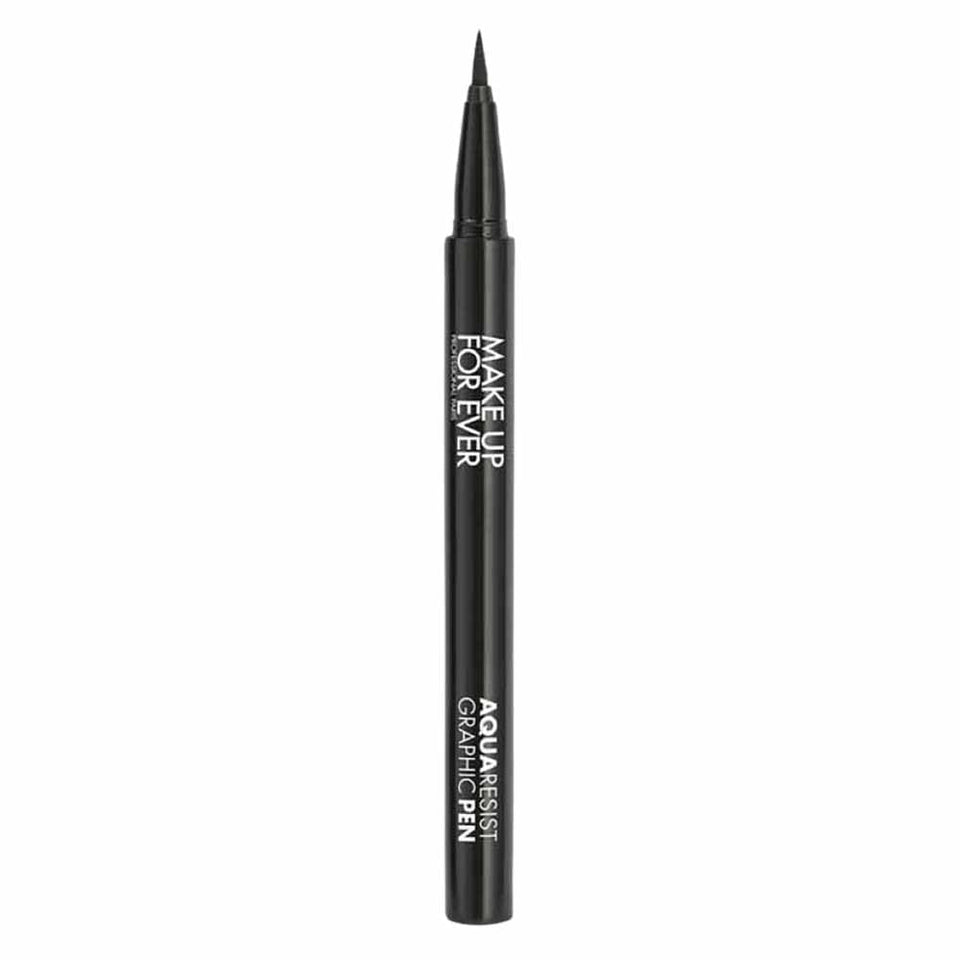 Make Up For Ever Aqua Resist Graphic Pen Black, precise felt-tip for long-lasting, waterproof lines