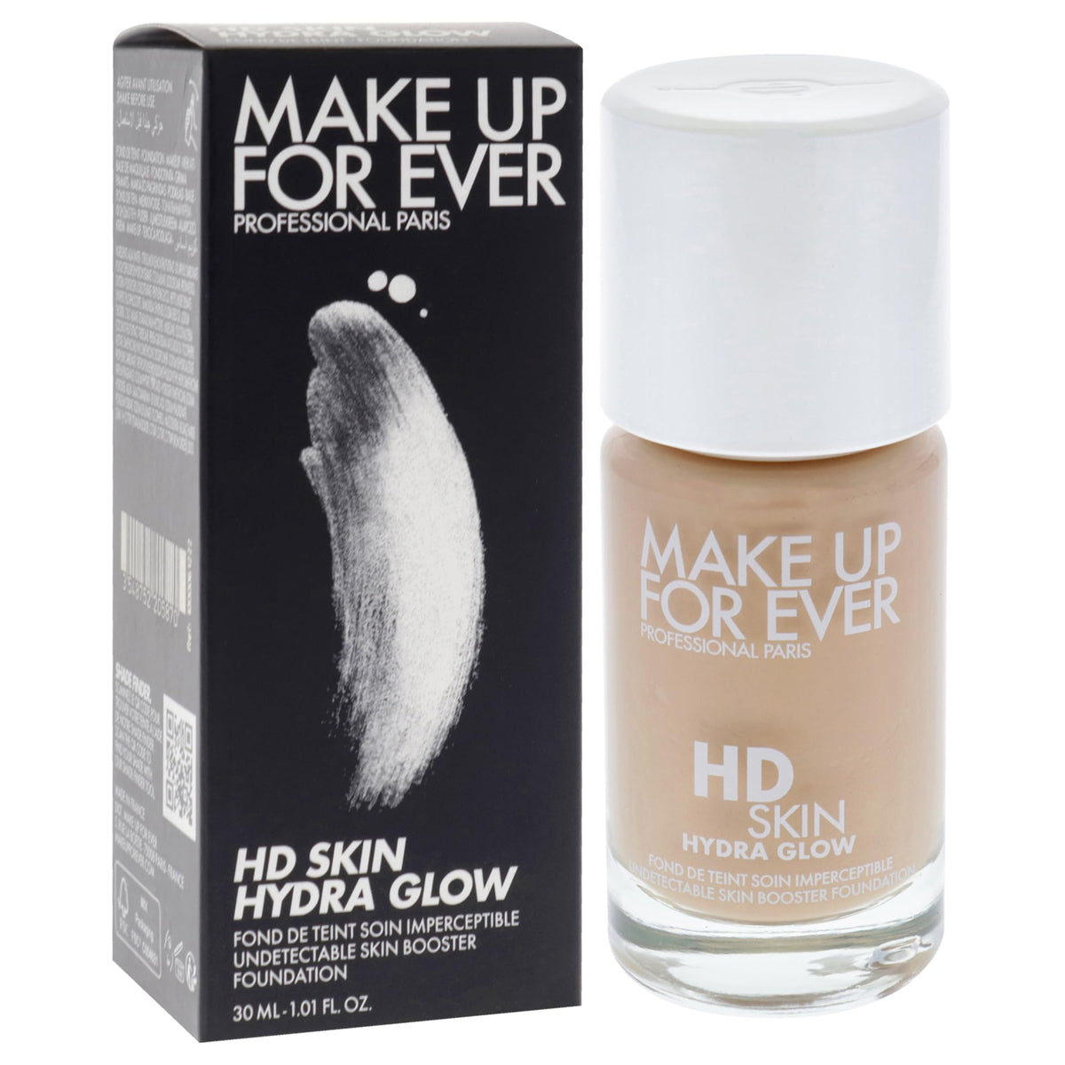 Make Up For Ever HD Skin Hydra Glow texture demonstrates effortless blend and comfortable wear.