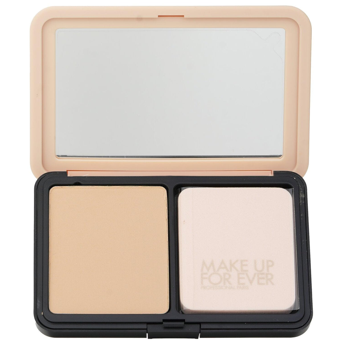 Make Up For Ever HD Skin Matte Powder Foundation compact open shows clean, compact design.
