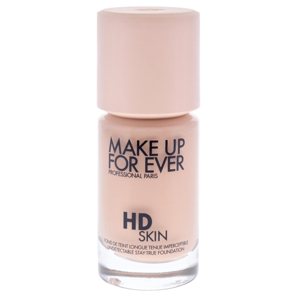 Make Up For Ever HD Skin Undetectable Longwear Foundation 1R12 swatches demonstrating buildable coverage