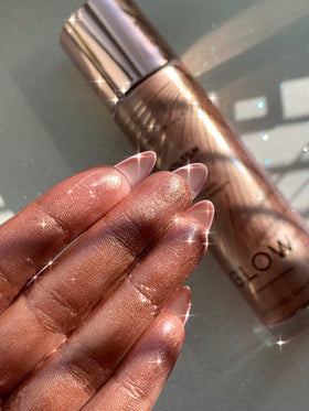 Makeup Revolution Molten Body Glow Rose Gold adds pink shimmer to light and medium skin tones.