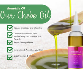 Makof Beauty Chebe Hair Growth Oil drops applied to the scalp