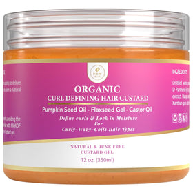 MAKOF BEAUTY curls defining custard jar highlighting smooth curls with flexible hold.