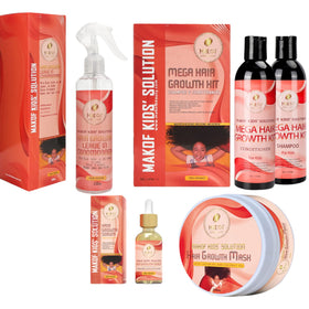 MAKOF Beauty Kid's Hair Growth Set shampoo bottle for gentle cleansing of kids' curls.