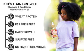 MAKOF Beauty Kid's Hair Growth Set tangle minimizer product image focuses on snag-free brushing.