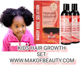 Makof Beauty Kids Hair Growth Conditioner bottle for detangling and hydrated curls.