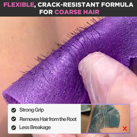 Makupala lavender wax beads close-up showing fine texture for smooth melt.