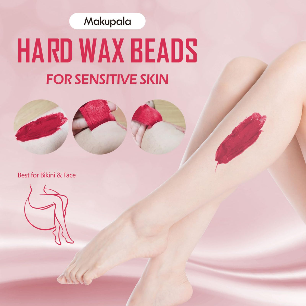 Makupala strawberry fragrance enhances waxing experience.