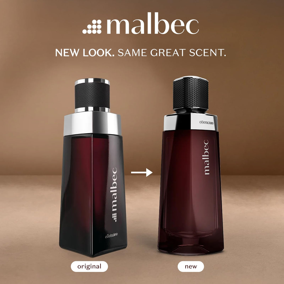 Malbec Classic bottle front view: sleek, masculine presentation.
