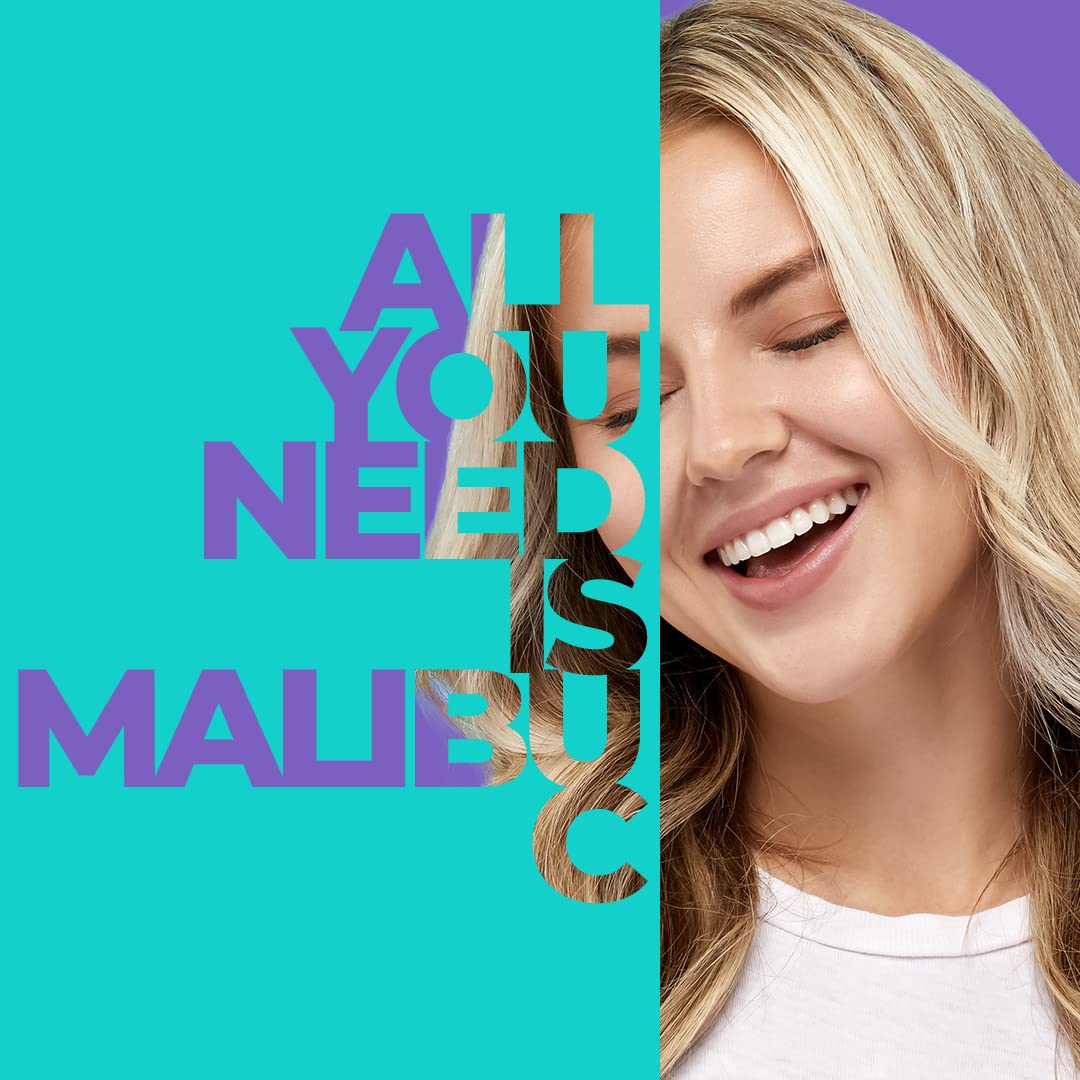 Malibu C Blondes Wellness Remedy vegan formula with Pro-Vitamin B5 for hydration.