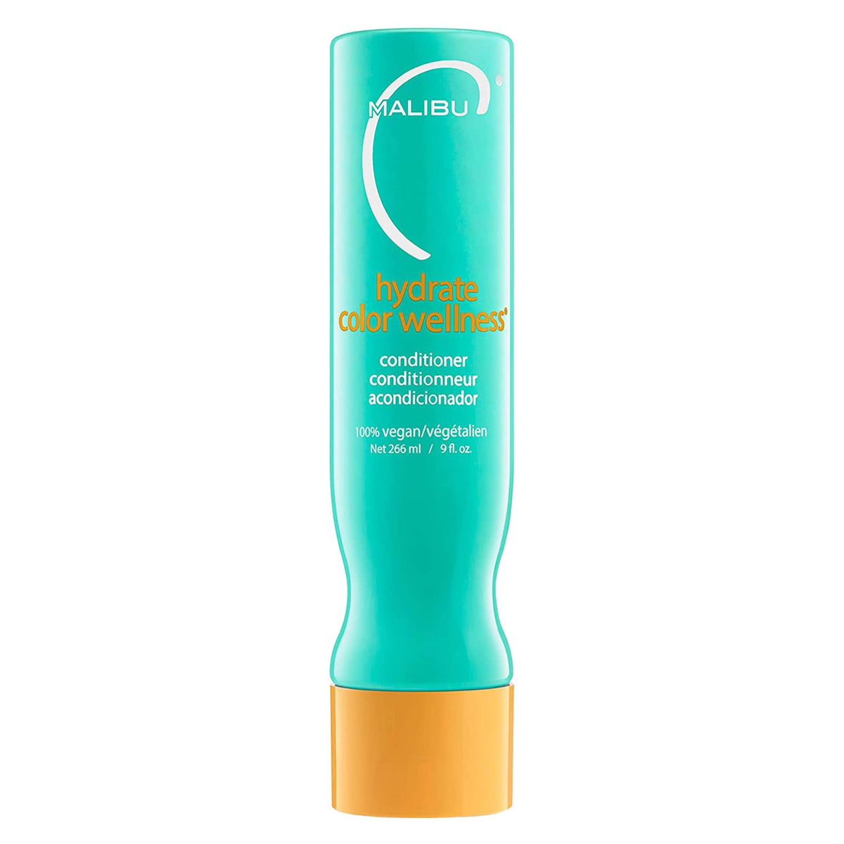 Malibu C Hydrate conditioner bottle showing color-safe hydration for vibrant hair