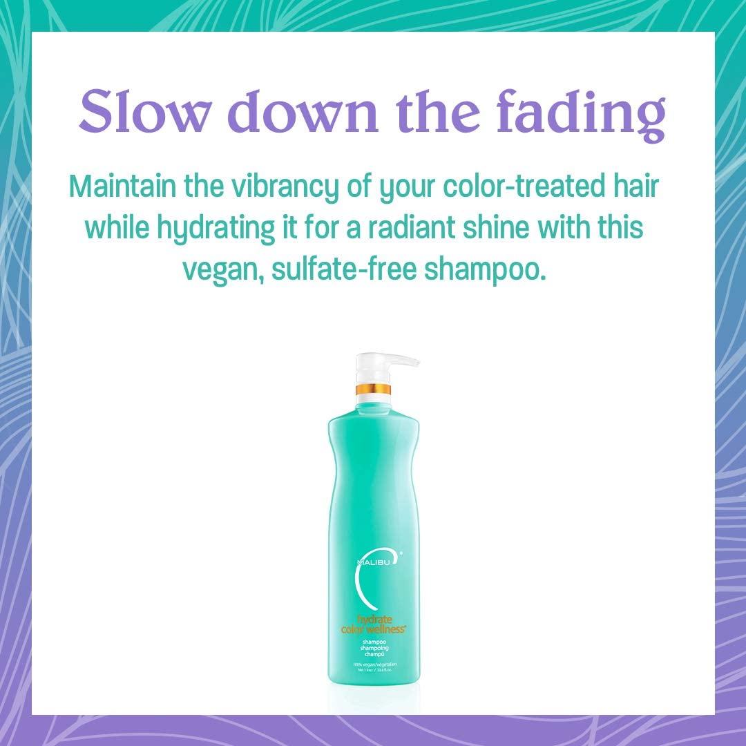 Malibu C Hydrate Color Wellness Duo shampoo pour demonstrates quick distribution and rich lather