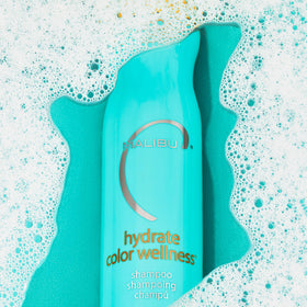 Malibu C Hydrate Color Wellness Shampoo features vegan vitamin complex ingredients.